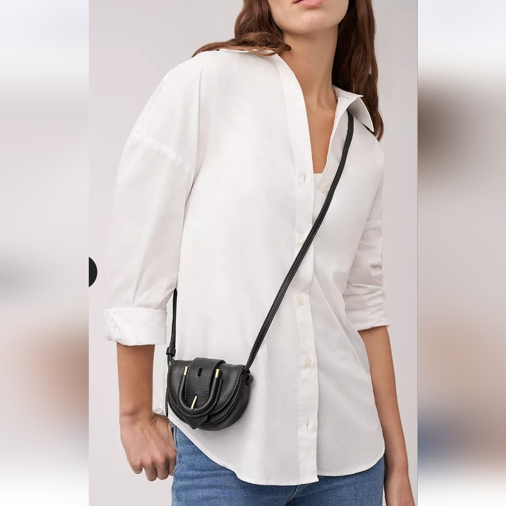 Fossil Black Crossbody Bag with‎ Gold Accents